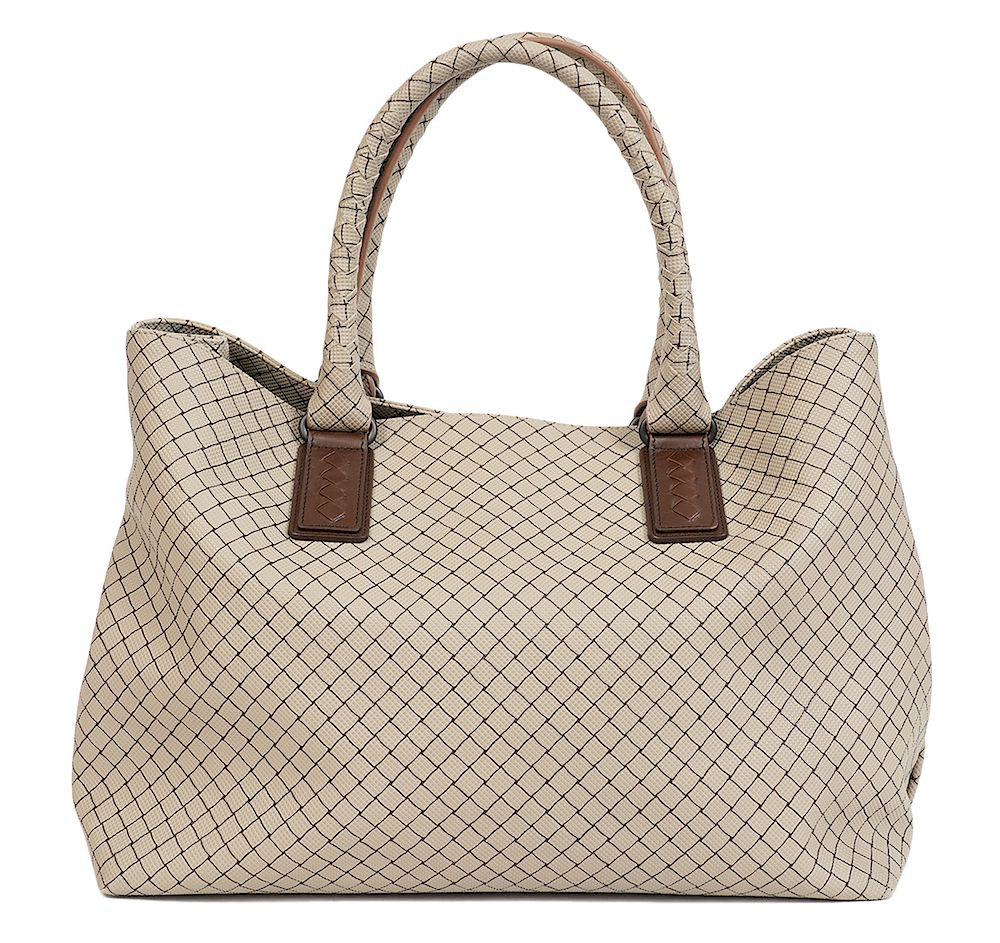 Appraisal: Bottega Veneta Marco Polo Beige Brown Tote Bottega Veneta Marco