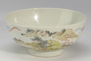 Appraisal: Finely potted Chinese porcelain bowl inscribed Finely potted Chinese porcelain