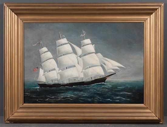 Appraisal: American School late th early th century Clipper Ship With