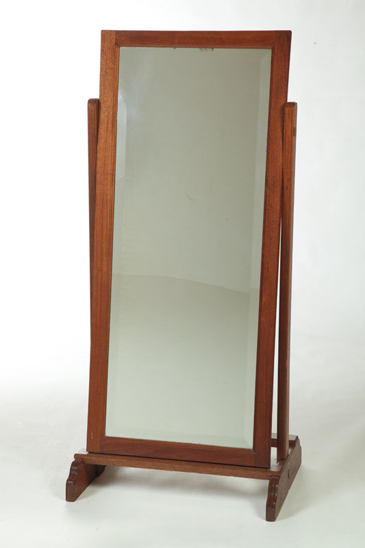 Appraisal: CHEVAL MIRROR American st half- th century walnut Beveled mirror