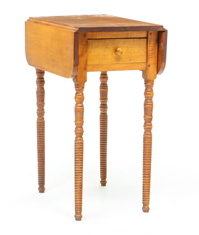 Appraisal: AMERICAN SHERATON DROP LEAF STAND Second quarter th century tiger