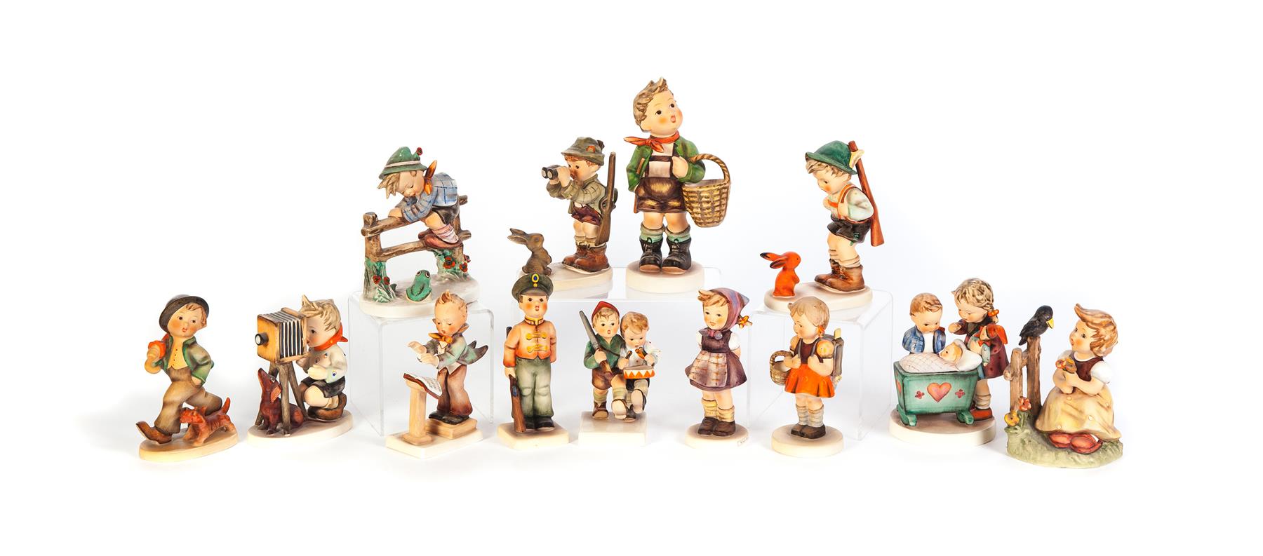 Appraisal: COLLECTION OF THIRTEEN HUMMEL FIGURINES Germany th century Girl with