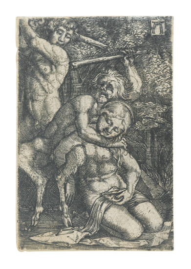 Appraisal: ALBRECHT ALTDORFER Two Satyrs Fighting over a Nymph Engraving circa