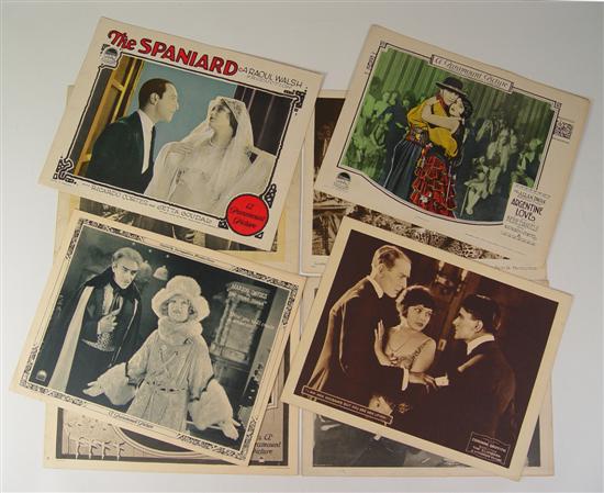 Appraisal: Eight Silent Movie Lobby Cards Argentine Love The Spaniard The