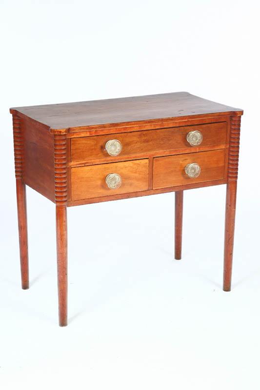 Appraisal: COUNTRY SHERATON DRESSING TABLE American st half- th century birch