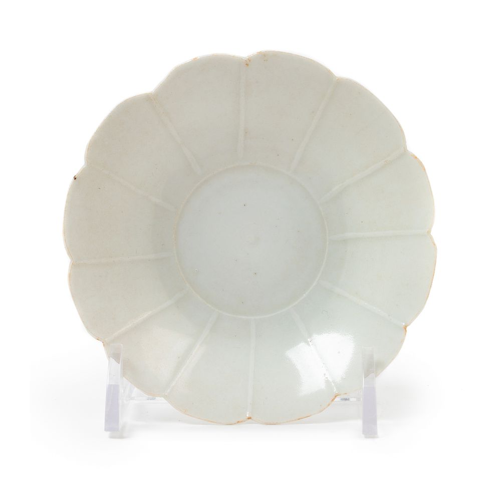 Appraisal: A Chinese Qingbai Glazed Porcelain Floriform Dish Diam in cm