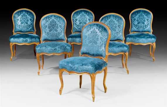 Appraisal: SET OF CHAIRS A LA REINE Louis XV stamped I