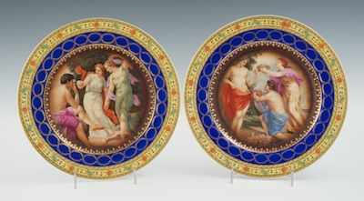 Appraisal: A Pair of Very Decorative Porcelain Cabinet Plates Each of