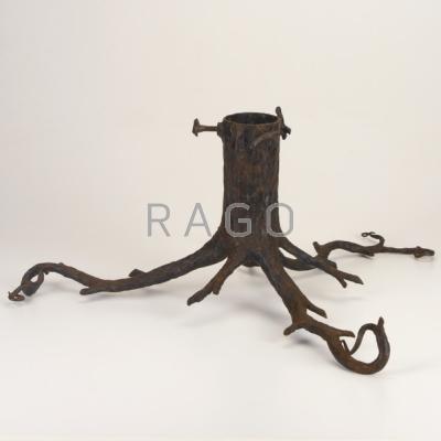 Appraisal: TREE STAND Wrought iron in the form of exposed tree