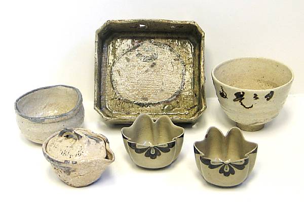 Appraisal: A group of Japanese tea ceramics Including a set of