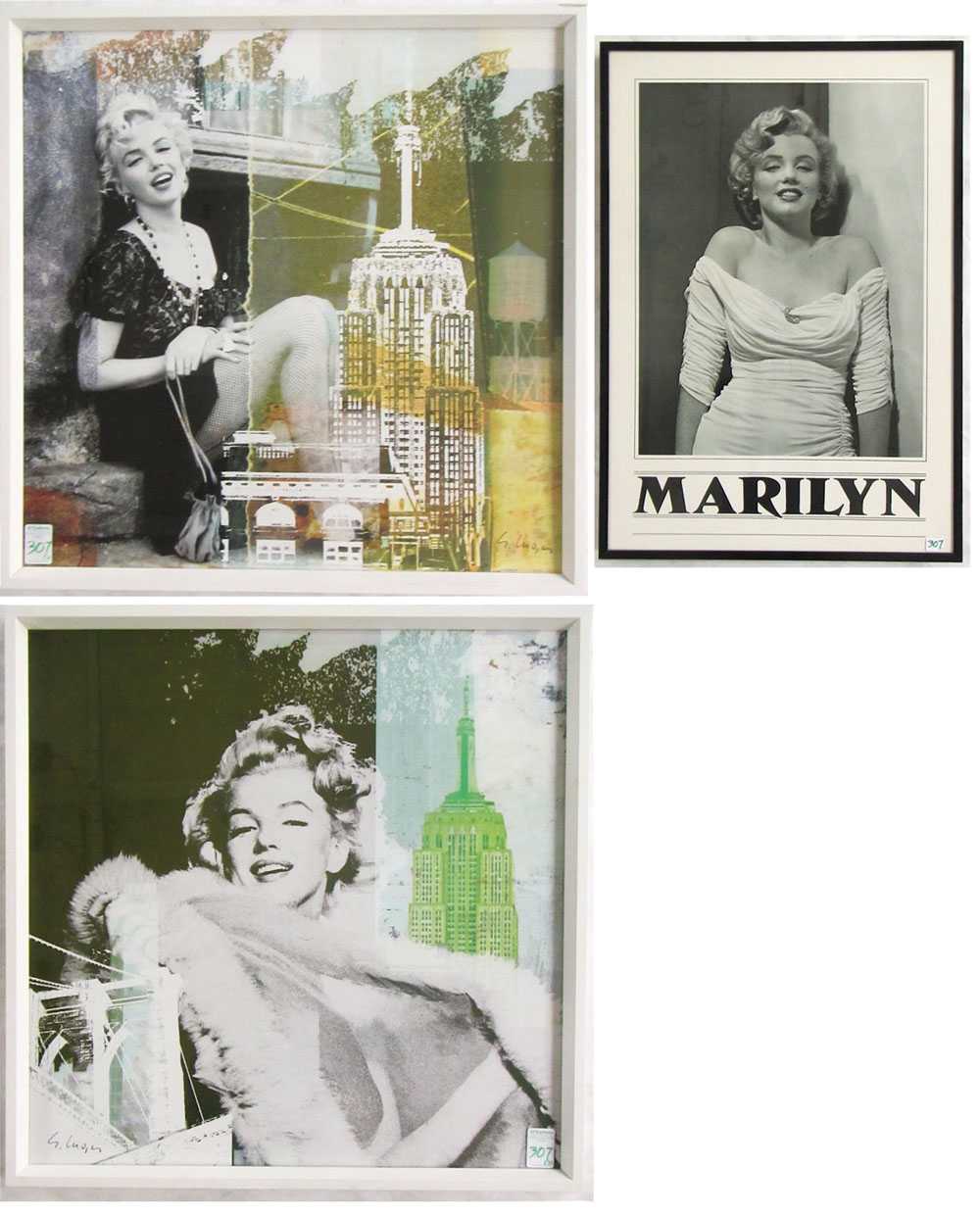 Appraisal: THREE MARILYN MONROE PRINTS two by Gery Luger Legenden and