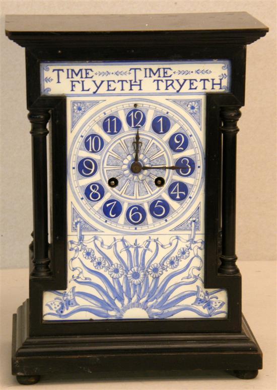 Appraisal: th century mantel clock in the style of the Aesthetic