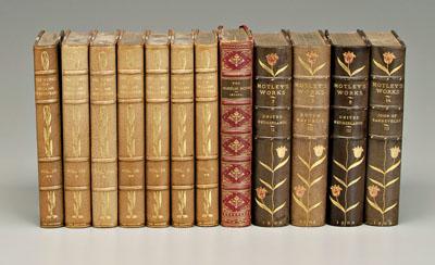 Appraisal: Twelve leather bound books seven volumes Works of William Shakespeare