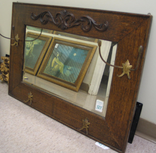 Appraisal: AN AMERICAN OAK VICTORIAN WALL MOUNTED CLOTHING HAT RACK inset