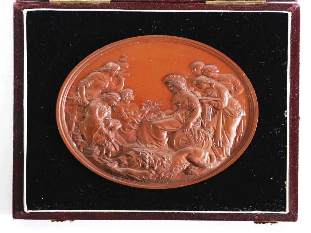 Appraisal: LARGE VICTORIAN MEDALLION INTERNATIONAL EXHIBITION PRICE MEDAL the obverse depicting