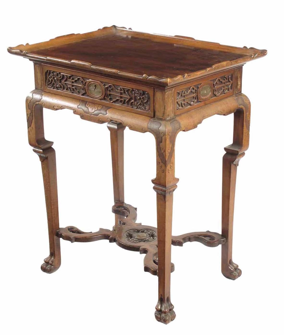 Appraisal: A French Japanais work table in the manner of Gabriel