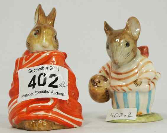 Appraisal: Beswick Beatrix Potter Figures Poorly Peter Rabbit and Mrs Tittlemouse