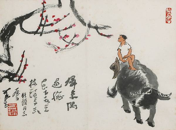 Appraisal: Li Keran - Herdboy and Water Buffalo Ink and color