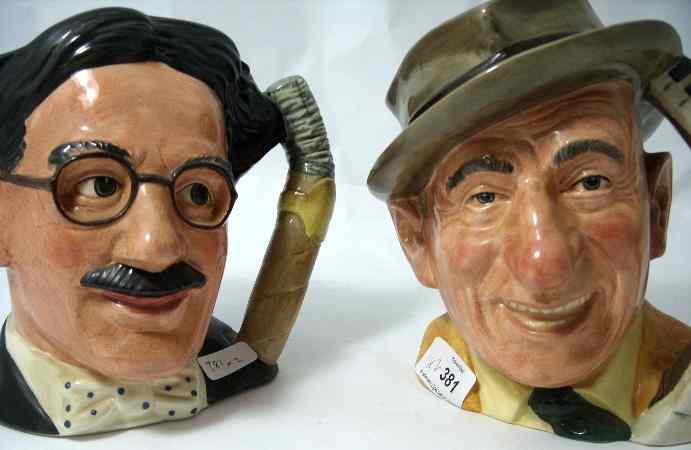 Appraisal: Royal Doulton large Character Jugs Groucho Marx D and Jimmy