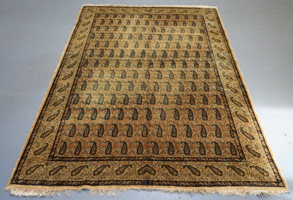 Appraisal: ORIENTAL PERSIAN PAISLEY WOOL COTTON CARPET RUG Persia th CenturyEarthtone