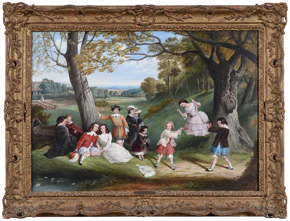 Appraisal: Manner of Henry Wyatt British - Afternoon Amusement unsigned oil