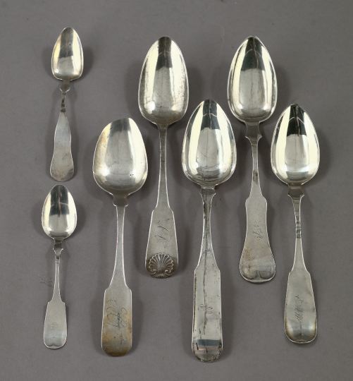 Appraisal: Twenty-Four-Piece Collection of Coin Silver Spoons comprised of a John