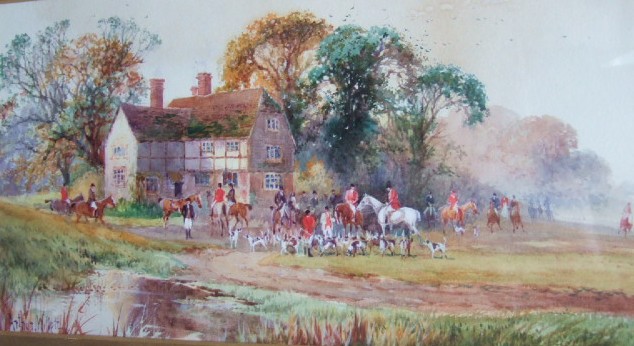 Appraisal: Arthur Willett - The Crawley and Horsham Hounds watercolour signed