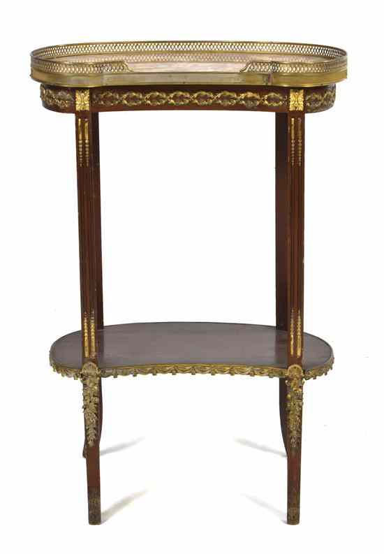 Appraisal: A Louis XVI Style Gilt Bronze Mounted Mahogany Side Table