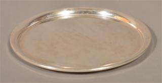 Appraisal: Baldwin and Miller Sterling Silver Circular Tray Baldwin and Miller