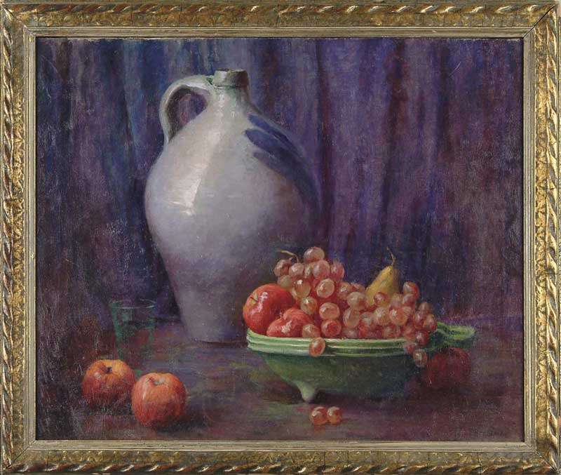 Appraisal: MAUD FOX BERNEKER American - STILL LIFE WITH STONEWARE JUG