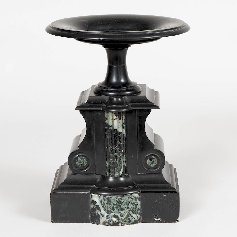 Appraisal: Neoclassical Style Bronze and Marble Tazza x x in Condition