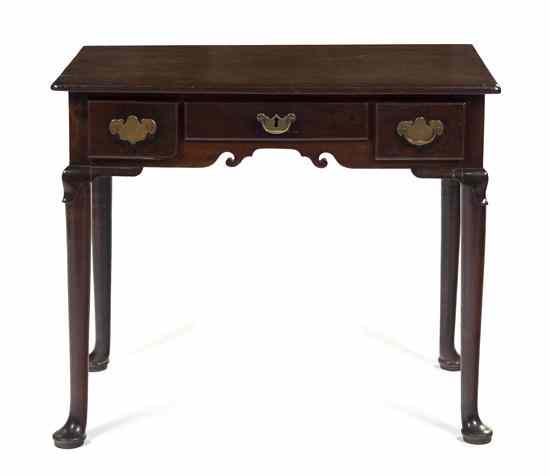 Appraisal: An English Oak Console Table having a rectangular top over