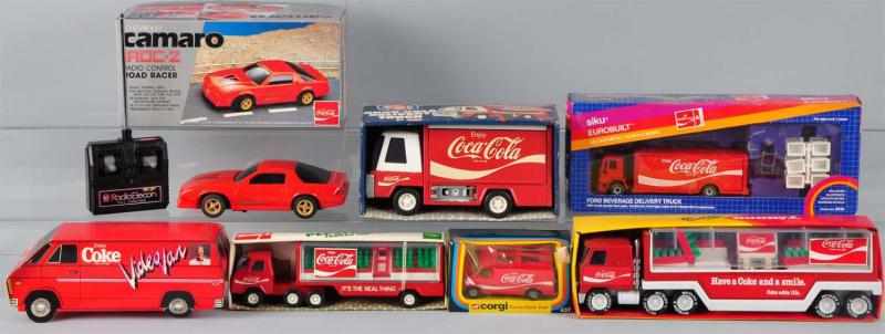 Appraisal: Lot of Assorted Coca-Cola Car Truck Toys Description Most are