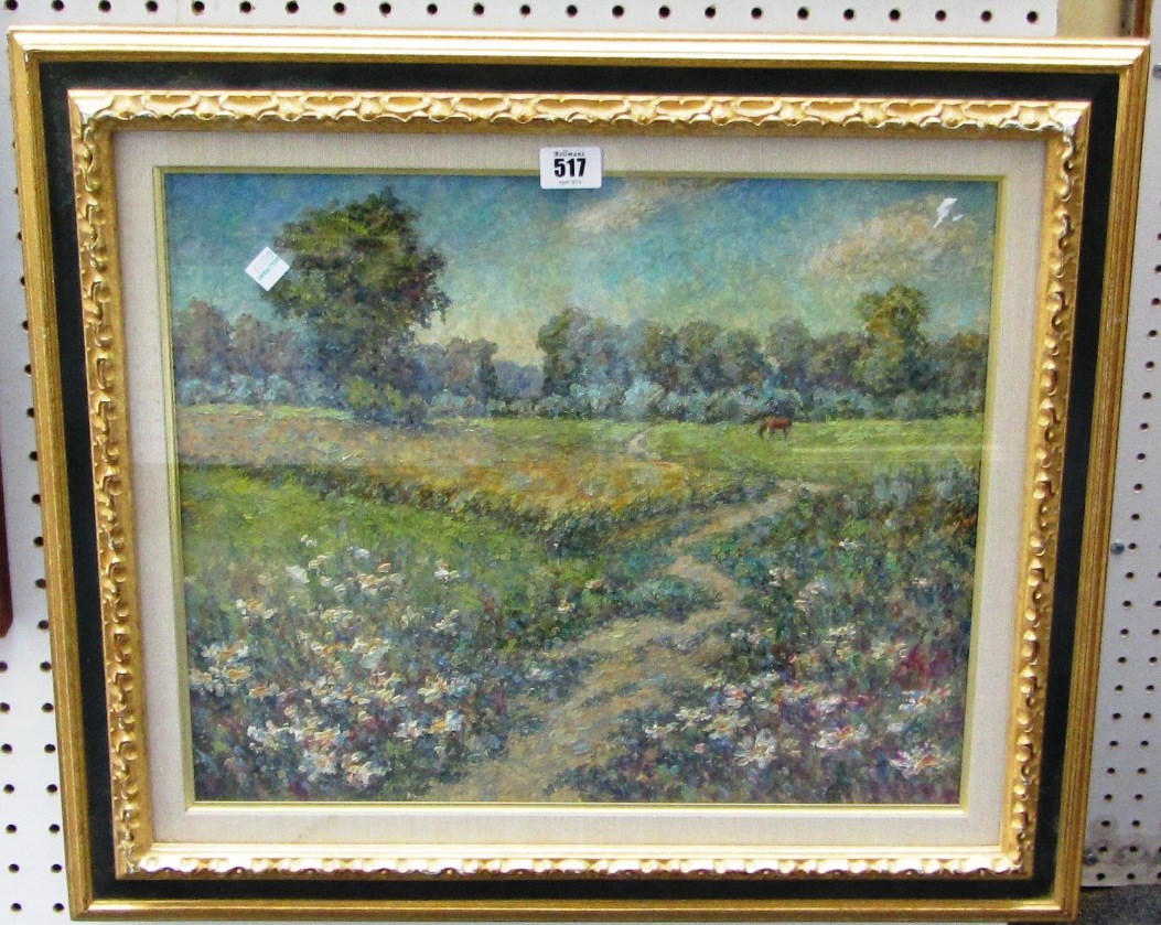 Appraisal: Nikolai Kuksov th century Impressionist landscape oil on board cm