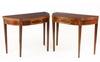 Appraisal: CARD TABLES - Matched pair of American Hepplewhite elliptical front