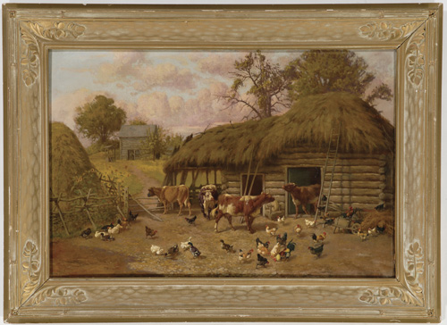 Appraisal: WILLIAM BAPTISTE BAIRD American - Barnyard oil on board signed