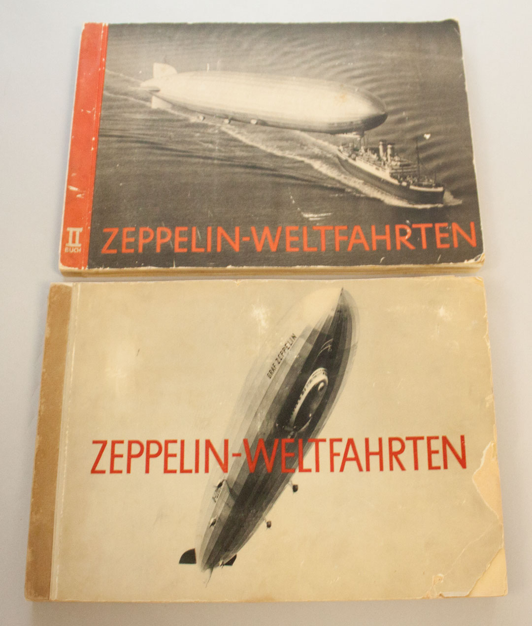 Appraisal: Photography Zeppelins Two German albums titled Zeppelin-Weltfahrten dated together with