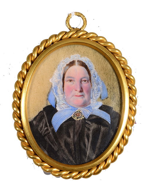 Appraisal: ENGLISH SCHOOL LATE TH CENTURY A miniature oval portrait of