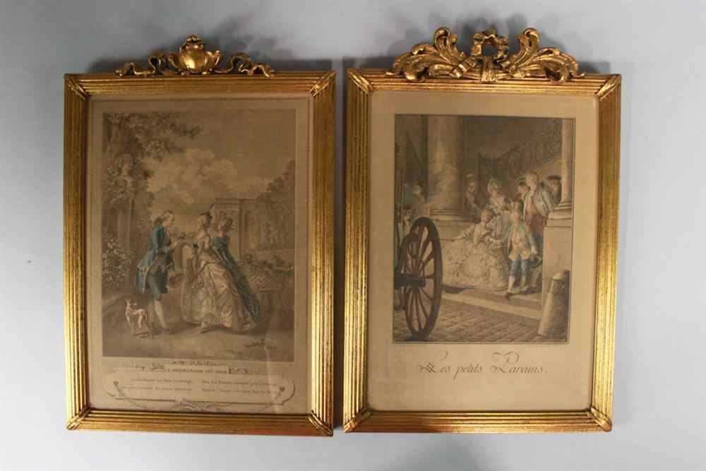 Appraisal: PAIR OF FRENCH GENRE SCENES x in framed