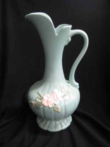 Appraisal: Weller Art Pottery Ewer floral on green '' excellent