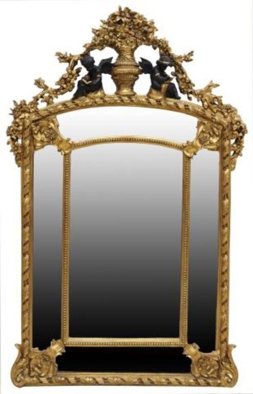 Appraisal: Louis XVI style gilt and composition wall mirror th c