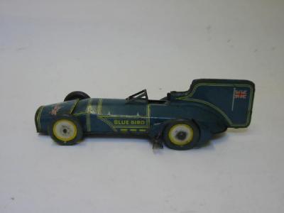 Appraisal: A German tin plate Bluebird speed car clockwork pre-war no