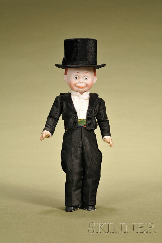 Appraisal: Recknagel Character Boy in Tuxedo Germany c bisque socket head