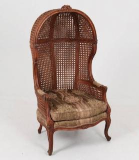 Appraisal: LOUIS XV PROVINCIAL STYLE HALL PORTER'S CHAIR LOUIS XV PROVINCIAL