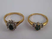 Appraisal: A mixed lot comprising a carat gold sapphire and diamond