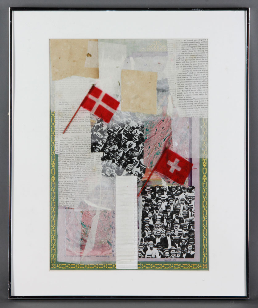 Appraisal: - Ippolito Abstract Collage Angelo Ippolito - abstract collage framed