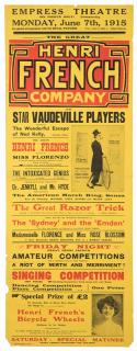 Appraisal: Henry French Company Star Vaudeville Players Dunedin Caxton Ptg Pictorial