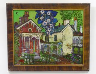 Appraisal: HENRY FAULKNER American - Garden for Tennessee Williams Signed l