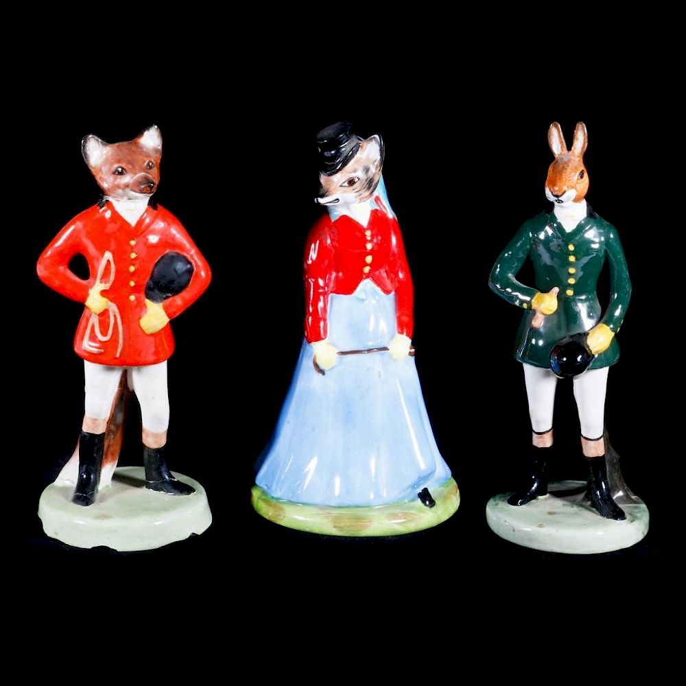 Appraisal: Three Staffordshire figures Three Englsih Stafforshire figures by F R