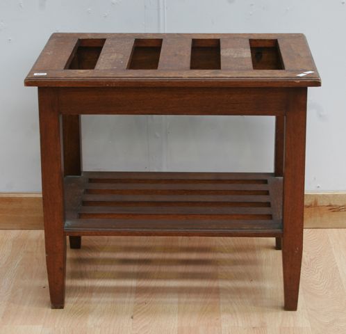 Appraisal: A mahogany trunk stand cm wide cm deep cm high